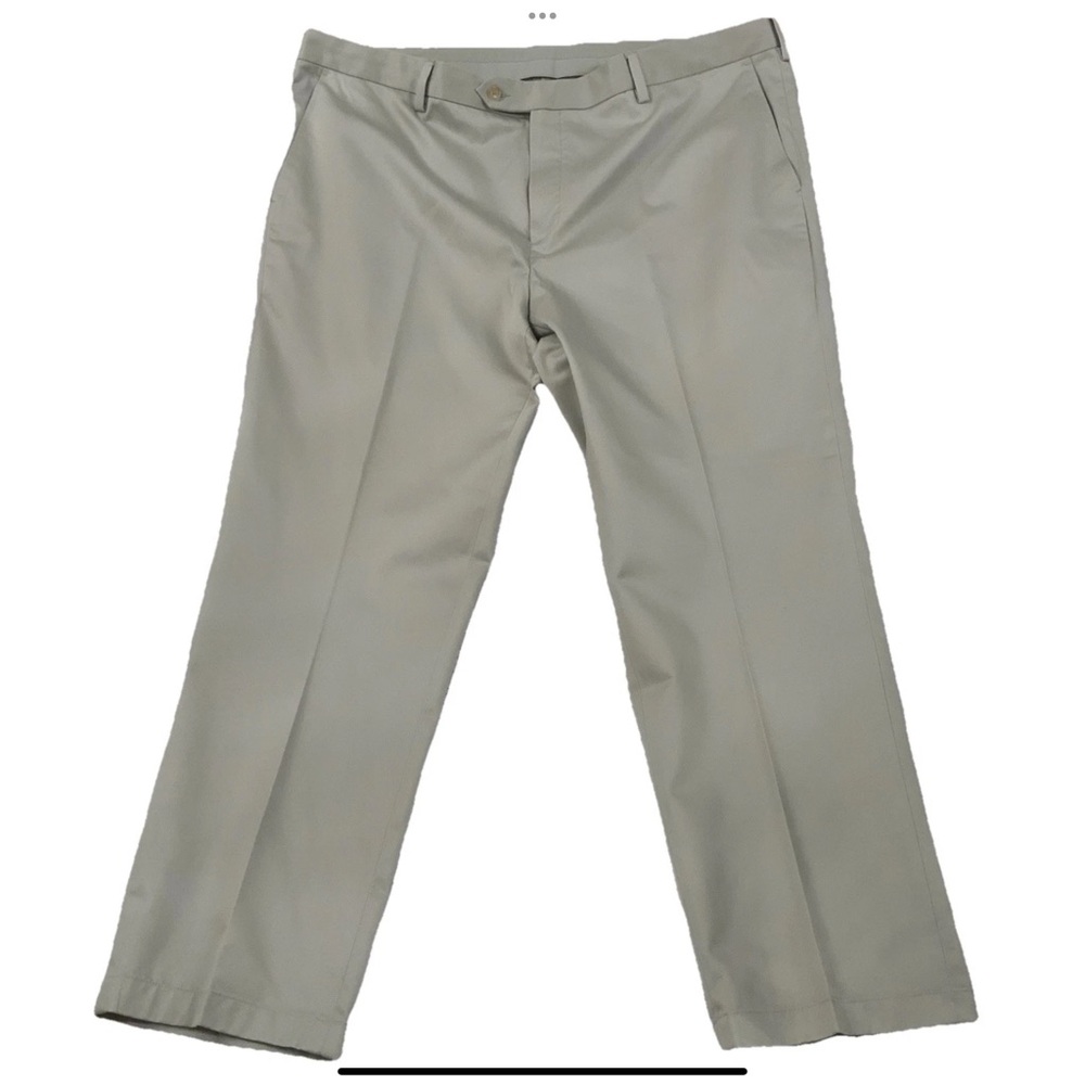 Jos. A. Bank Traveler’s Collection Pants 44x30 Light Gray 100% Cotton Flat Front